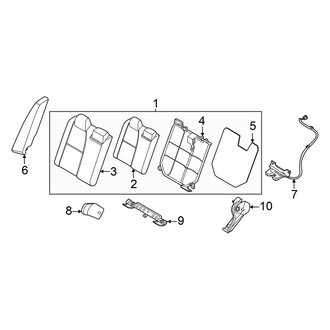 Nissan OE - Seats & Tracks - Rear Seat Components (Seat Back-60% Side, W/O Center Armrest)