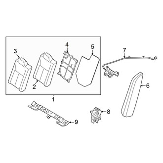 Nissan OE - Seats & Tracks - Rear Seat Components (Seat Back, 40% Side)