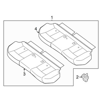 Nissan OE - Seats & Tracks - Rear Seat Components (Seat Cushion)