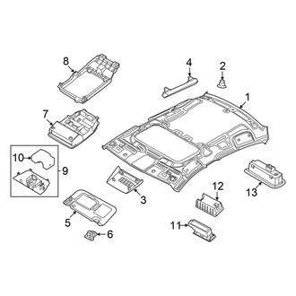 Nissan OE - Roof - Interior Trim (With Sunroof)