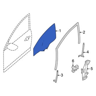 Nissan OE - Front Left Door Glass