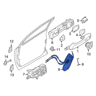 Nissan OE - Front Left Door Latch Assembly