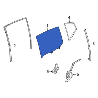 Nissan OE - Front Right Door Glass