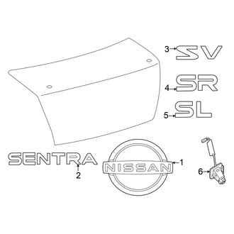 Nissan OE - Trunk Lid - Exterior Trim