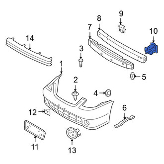 Nissan OE - Front Left Bumper Cover Reinforcement Bracket
