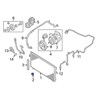 Nissan OE - A/C Condenser Bracket Insulator