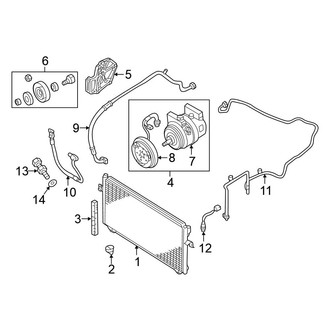 Nissan OE - Air Conditioner & Heater - Condenser, Compressor & Lines (3.5L)