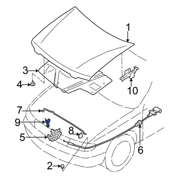 Hood Prop Rod Clip