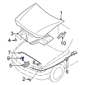Nissan OE - Hood Prop Rod Clip