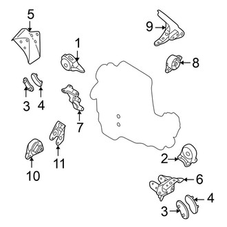 Nissan OE - Engine / Transaxle - Engine & Transmission Mounting (3.5L)