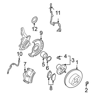 Nissan OE - Front Suspension - Brake Components