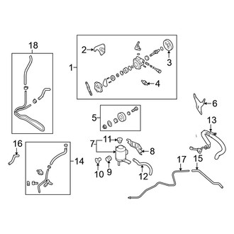 Nissan OE - Steering Gear & Linkage - Pump & Hoses (2.5L)