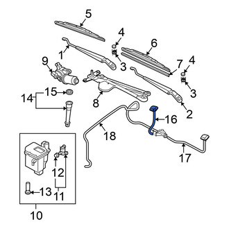 Nissan OE - Front Right Windshield Washer Nozzle