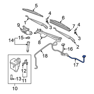 Nissan OE - Front Left Windshield Washer Nozzle
