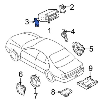Nissan OE - Left Radio Bracket