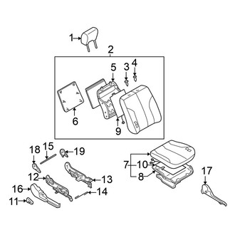 Nissan OE - Seats & Tracks - Front Seat Components (Passenger Seat)