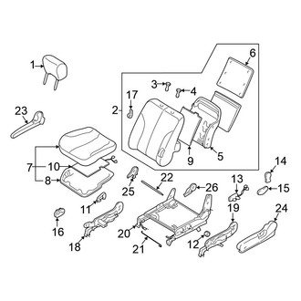Nissan OE - Seats & Tracks - Front Seat Components (Driver Seat)