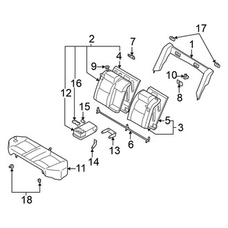 Nissan OE - Seats & Tracks - Rear Seat Components