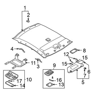 Nissan OE - Roof - Interior Trim (W/O Sunroof)
