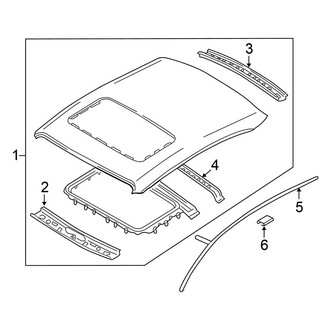 Nissan OE - Roof - Exterior Trim (With Sunroof)