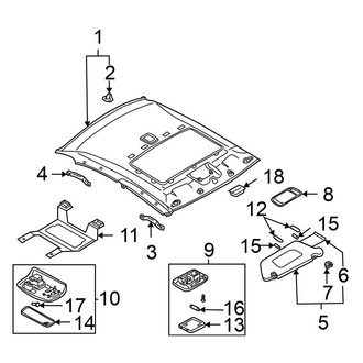 Nissan OE - Roof - Interior Trim (With Sunroof)