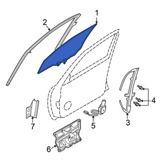 Nissan OE - Front Left Door Glass