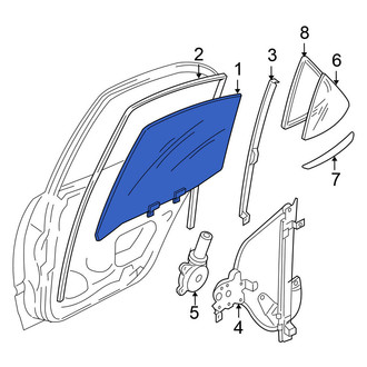 Nissan OE - Front Left Door Glass
