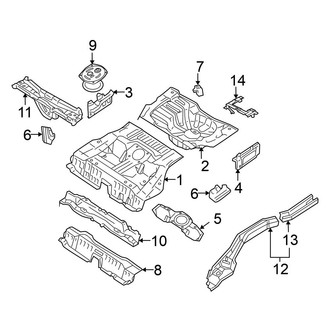 Nissan OE - Rear Body & Floor - Floor & Rails