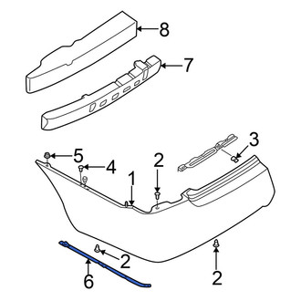 Nissan OE - Rear Left Bumper Cover Bracket
