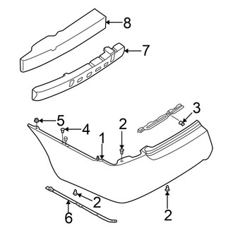 Nissan OE - Rear Bumper - Bumper & Components
