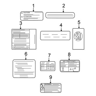 Nissan OE - Information Labels - Labels (Sedan)