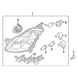 Nissan OE - Front Lamps - Headlamp Components (Sedan)
