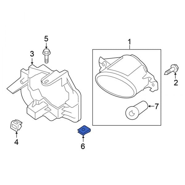 Nissan OE 015540007U Fog Light Clip