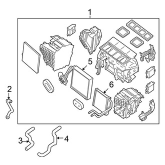 Nissan OE - Air Conditioner & Heater - Evaporator & Heater Components (Sedan)