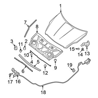 Nissan OE - Hood & Components (Sedan)