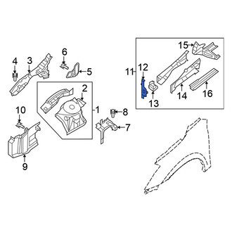 Nissan OE - Front Right Frame Rail End