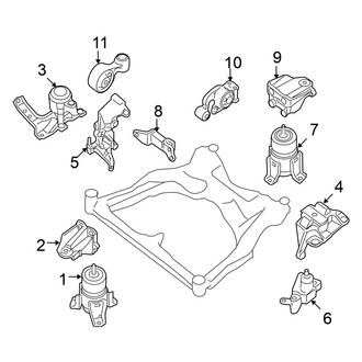 Nissan OE - Engine / Transaxle - Engine & Transmission Mounting (Sedan 3.5L Standard Tr)