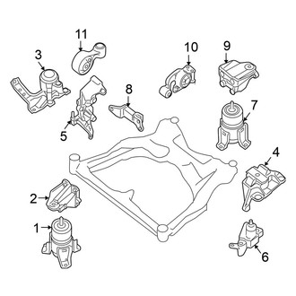 Nissan OE - Engine / Transaxle - Engine & Transmission Mounting (Sedan 3.5L Automatic CVT Tr)