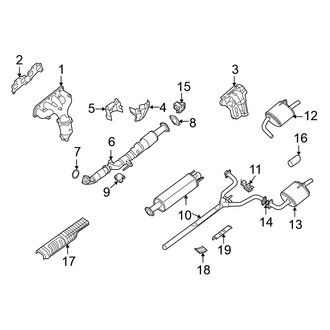 Nissan OE - Exhaust System - Exhaust Components (Sedan 2.5L)