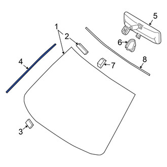 Nissan OE - Right Windshield Frame Weatherstrip Seal