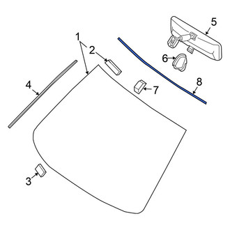 Nissan OE - Front Windshield Molding