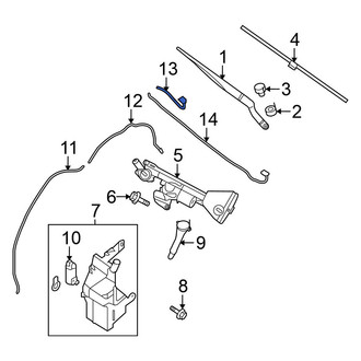 Nissan OE - Front Right Windshield Washer Nozzle