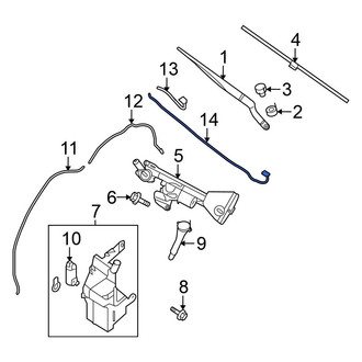 Nissan OE - Front Left Windshield Washer Nozzle