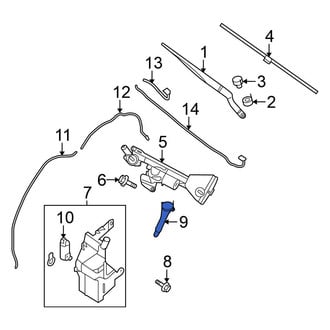 Nissan OE - Front Washer Fluid Reservoir Filler Pipe
