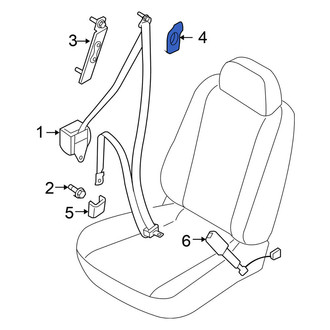 Nissan OE - Front Upper Seat Belt Anchor Plate Cover