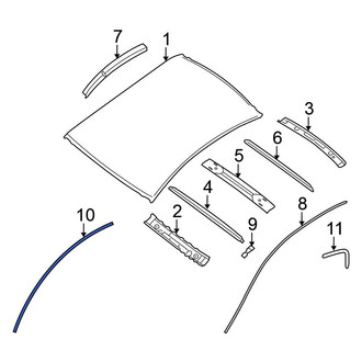 Nissan OE - Front Left Roof Drip Molding