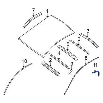 Nissan OE - Rear Left Roof Drip Molding