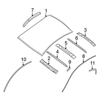 Nissan OE - Roof & Components (W/O Sunroof), (Sedan)