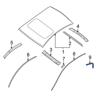 Nissan OE - Rear Left Roof Drip Molding