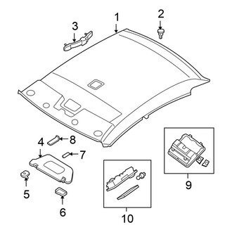 Nissan OE - Roof - Interior Trim (W/O Sunroof), (Sedan)